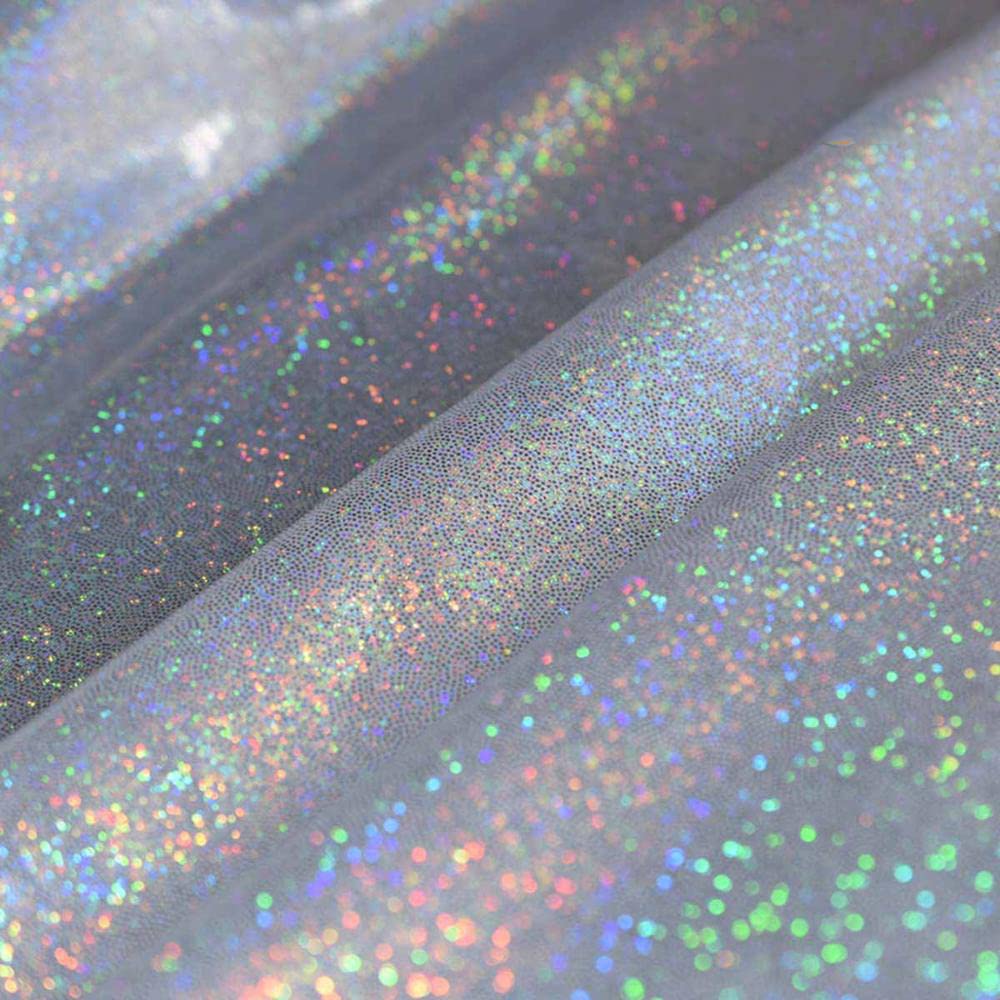 MARKIF 5*10FT Silver EIridescent Sequin Toile de Fond, Décoration de Toile de Fond de Photomaton de Mariage de Fête, Rideau de Paillettes, Drapé, Panneaux de Paillettes-Or Clair,1Y Fabric-W150xL90cm