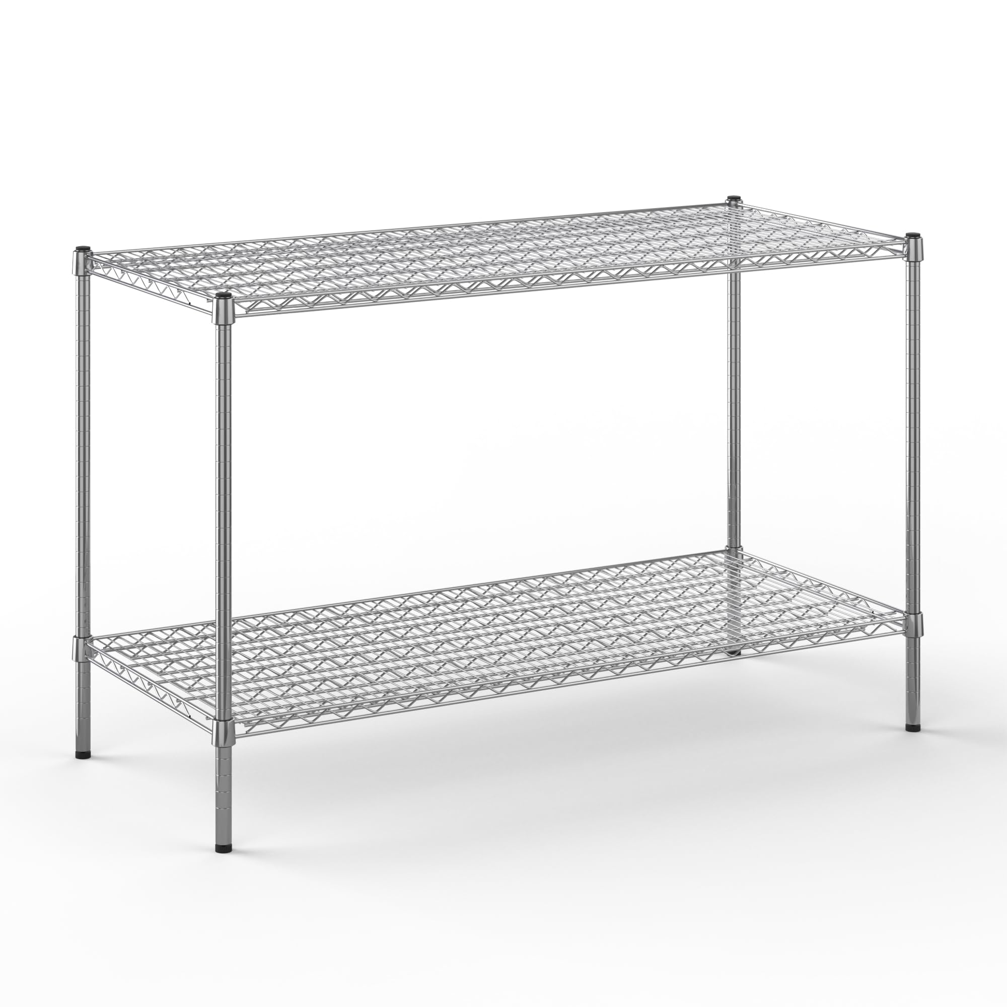 24" Deep x 54" Wide x 34" Height Wire Shelving Kit | 2-Tier | NSF Commercial Storage Rack Unit