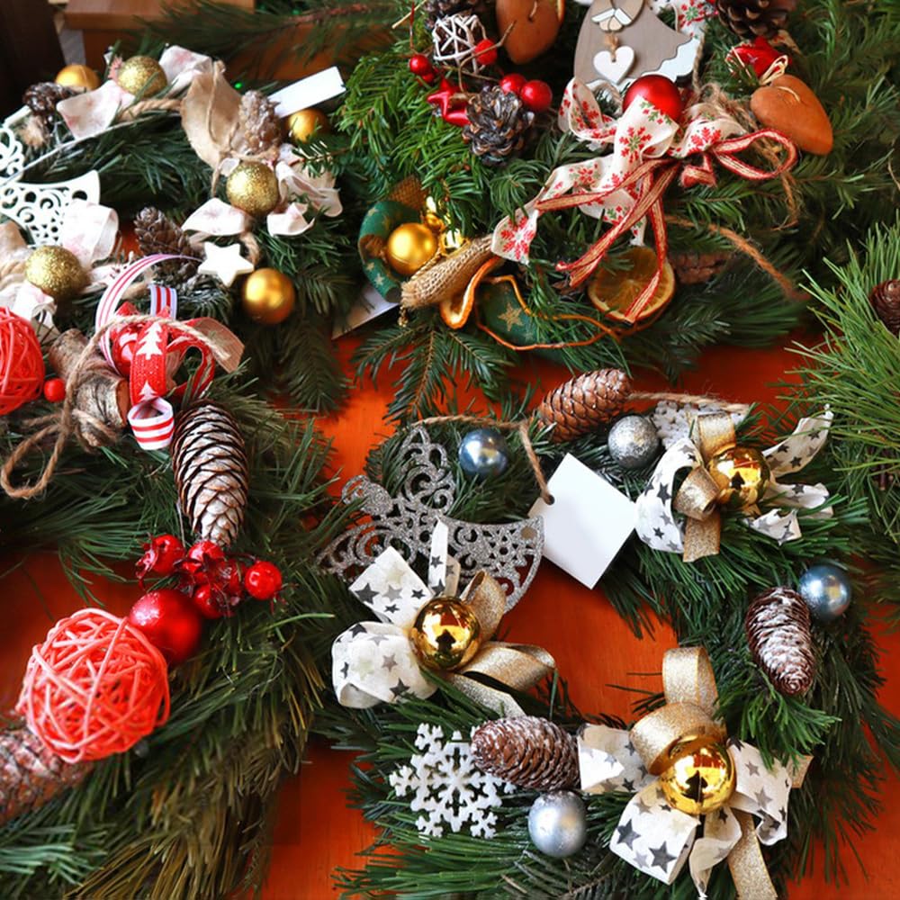 Adventskranz Rohling 4 Stück,Kranz Rohling,15/20/25/30cm,Weinreben Kränze Für Adventskranz Deko,Strohkranz Rohling, Türkranz Weihnachten, Kränze Zum Basteln