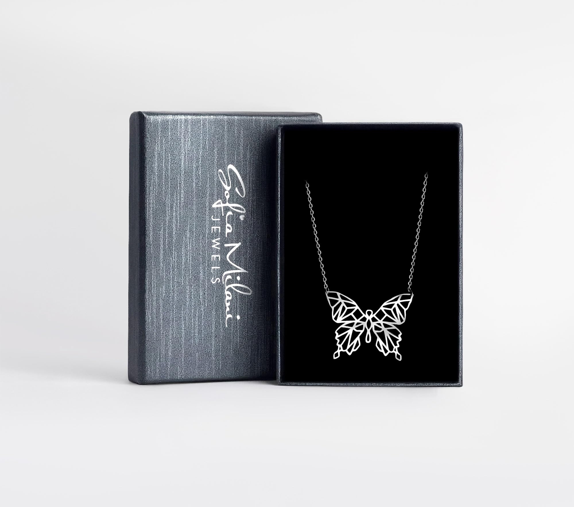 Sofia Milani - Collar para Mujeres en Plata de Ley 925 - Colgante de Mariposa