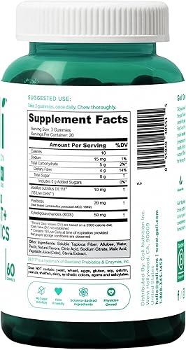 Miniatura 2 de Goli Zero Sugar Pre Pro - Gomitas postbióticas 3 en 1 del mundo con DE111, XOS, MCC1849, sin alcoholes de azúcar, veganas, aptas para dieta