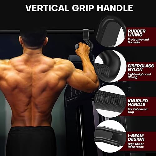 Miniatura 4 de Asas de agarre neutro, asas multiusos resistentes para dominadas y peso muerto, asas ergonómicas de entrenamiento y accesorios para máquina de