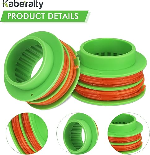 Miniatura 5 de AS1300 - Carrete de repuesto compatible con EGO ST1500 ST1500S de 15 pulgadas, línea de cuerda de 0.095 pulgadas y 17 pies, línea dual de torsión de