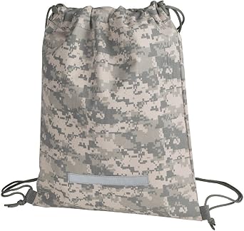 Heavy Duty Drawstring Backpack Camouflage Army Navy Military Sack Bag