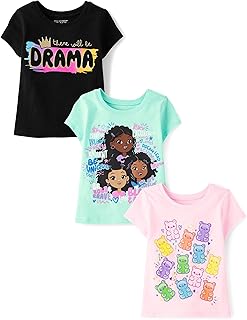 The Children's Place Baby-Girls and Toddler Assorted Everyday Short Sleeve Graphic T-Shirts,multipacks