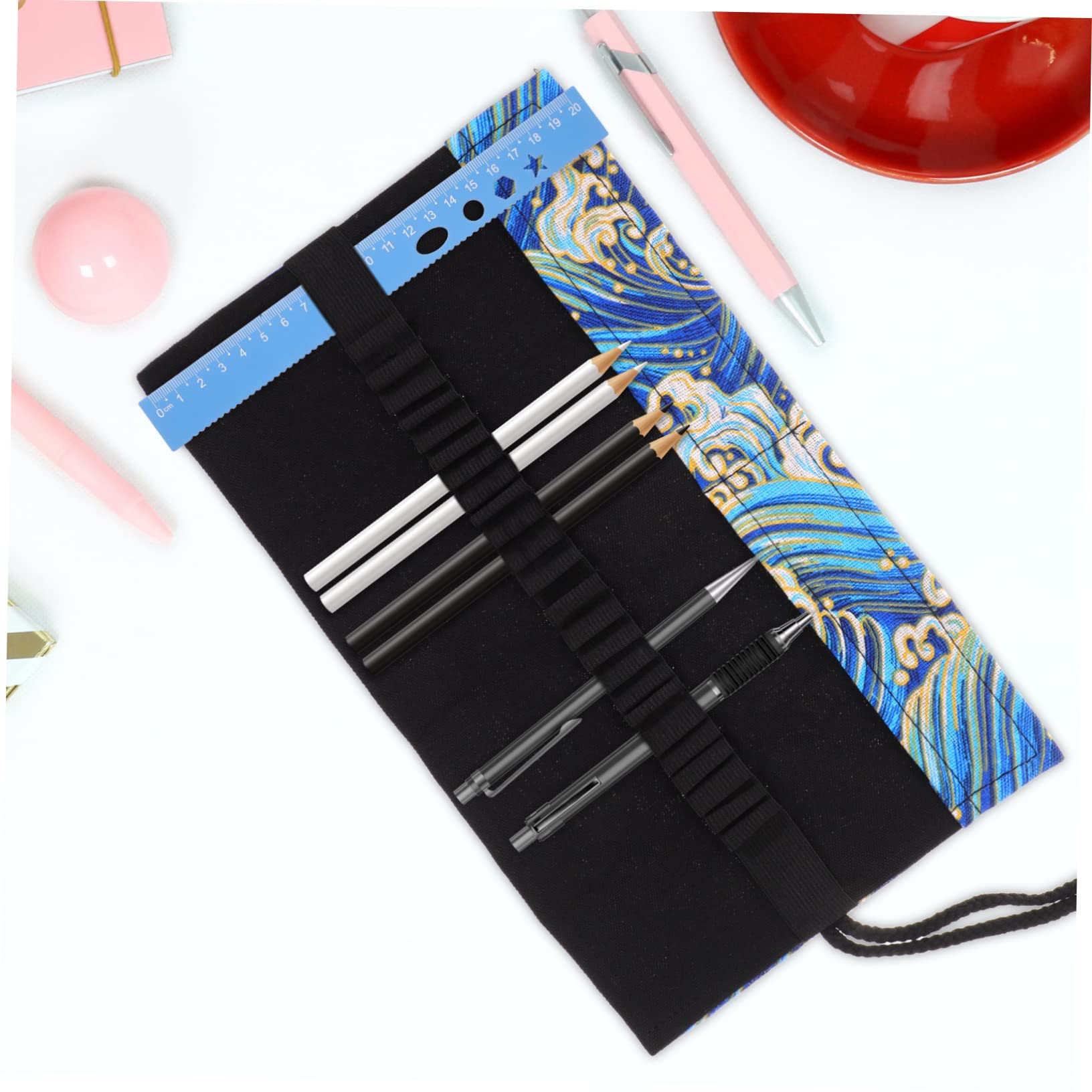 STOBOK 5pezzi Borsa Portatile Per Arrotolabile Stile Astuccio Capacità Scomparti Per e Colorate Per Scuola