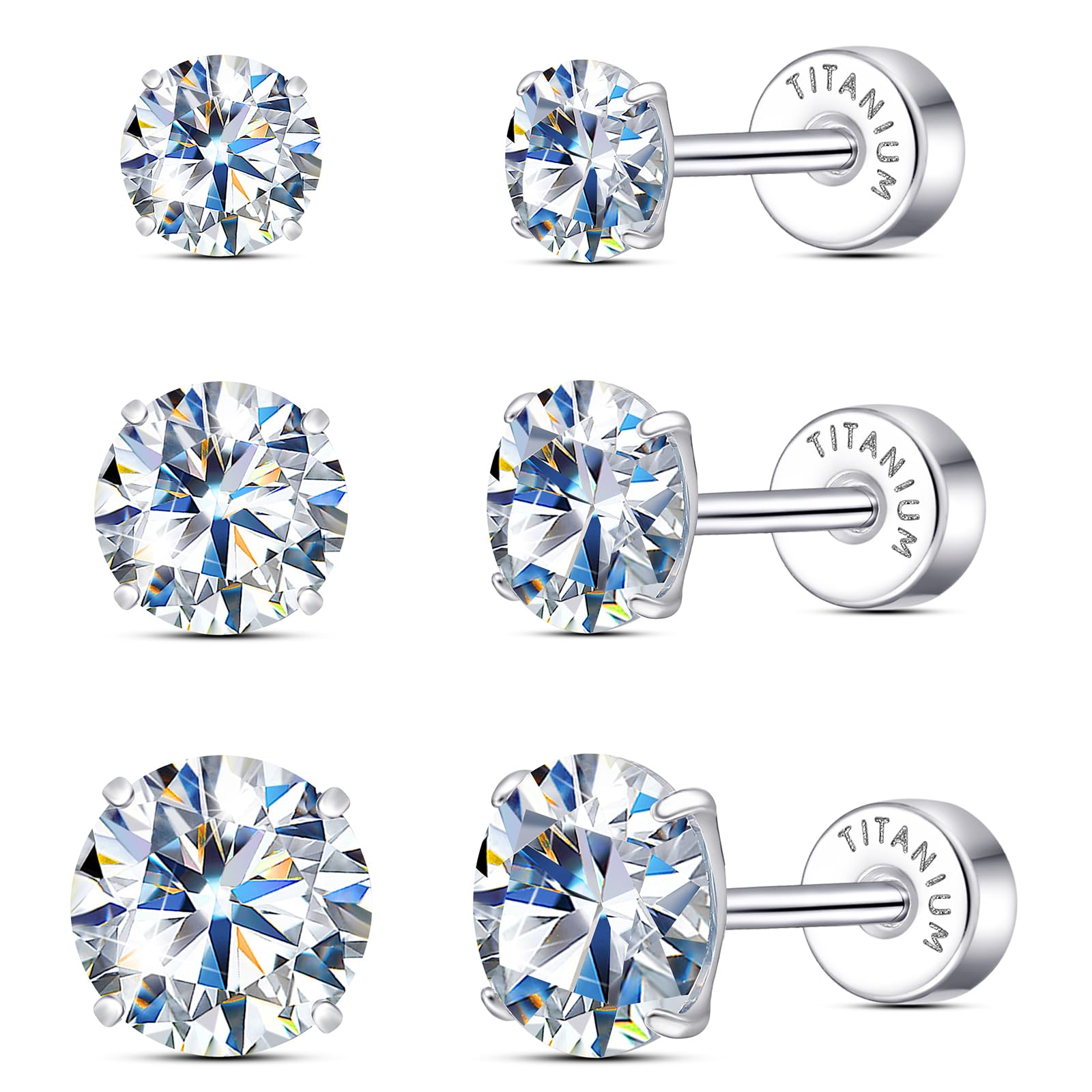 Limerencia Moissanite Titanium Earrings