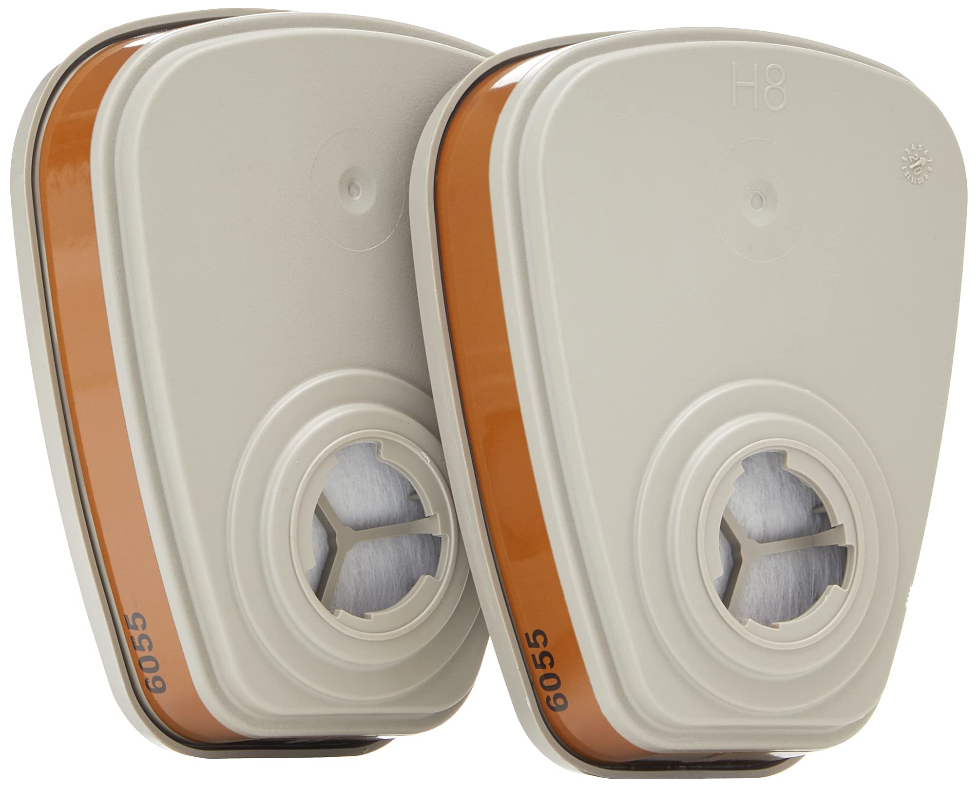 3M Respiratore semimaschera per verniciatura a spruzzo 6002C con filitri rimovibili, protezione di livello A2P2 da gas e vapori organici e polveri sottili-1 set & Filtro per Vapori Organici 6055, A2