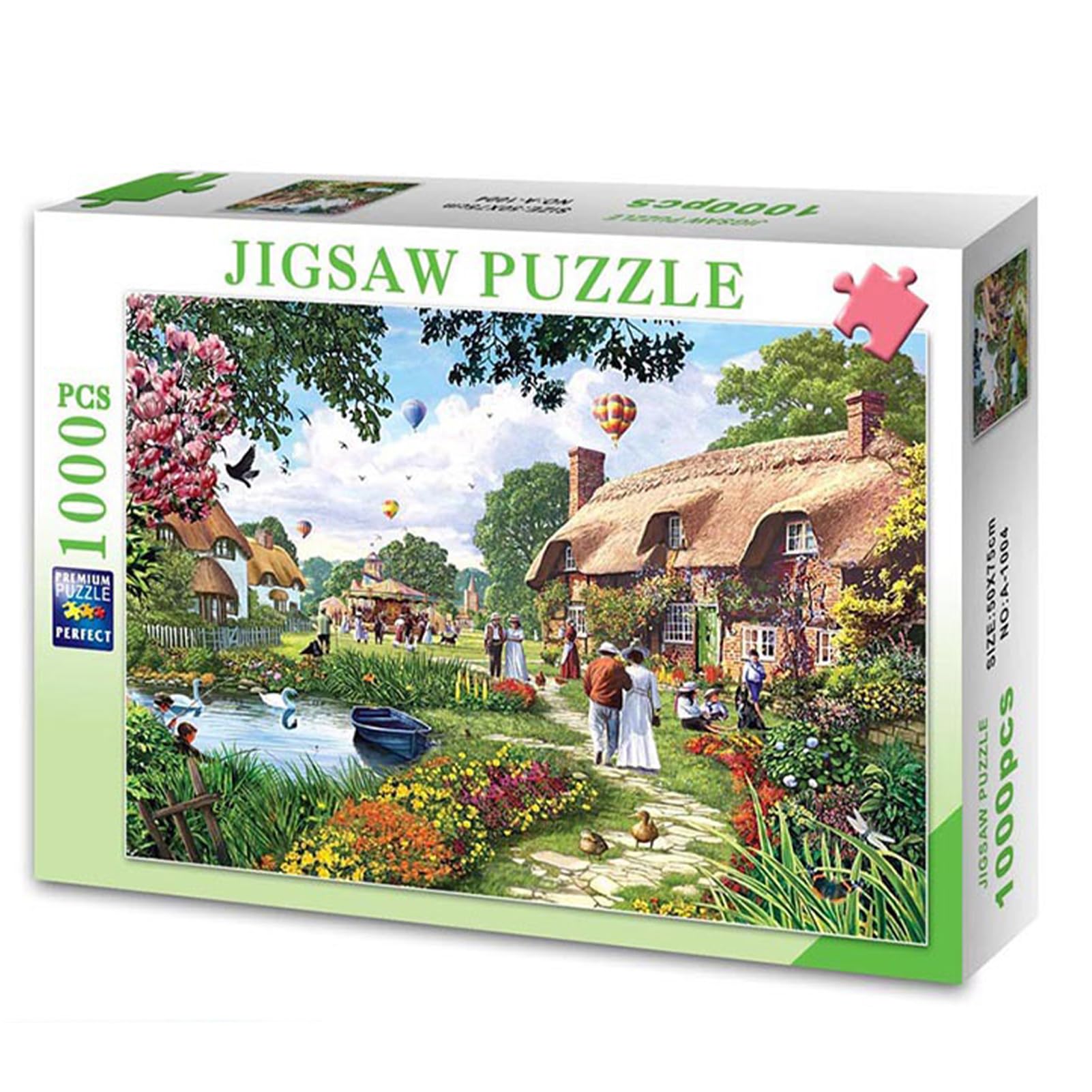 Tuzsocr Jigsaw Puzzles 1000 Pieces for Adults,Family Activity Jigsaw Puzzles Educational Games,for Adults & Kids Age 12 Years Up (European Countryside)