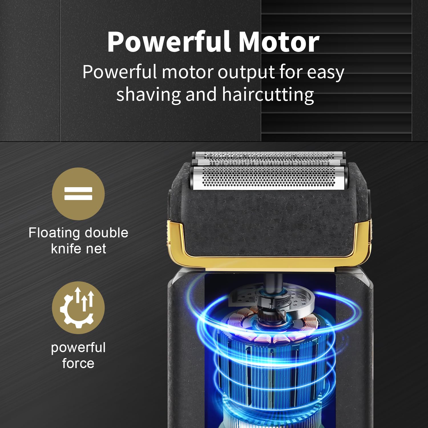 HIENA PRO Rasoir électrique pour homme, tondeuse à barbe rechargeable, rasoir professionnel sans fil avec USB, rasage du visage et épilation, cadeaux pour hommes