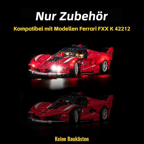 Kit d'éclairage avec télécommande Compatible avec Lego Ferrari FXX K 42212 (Pas de modèle), Ensemble d'éclairage LED Compatible avec Lego Ferrari FXX K Jouet créatif - 4