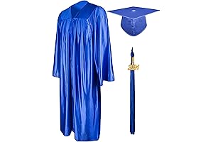 Shiny Graduation Cap and Gown for 2024 Graduates