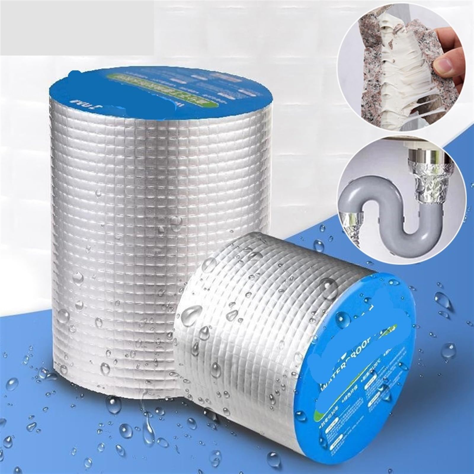 Cinta Butilo Impermeable Cinta superimpermeable for detener fugas, reparación de sellado, manguera jardín, tubo unión agua, adhesivo rescate for piscina, cinta aislante for fijar conductos | 10M