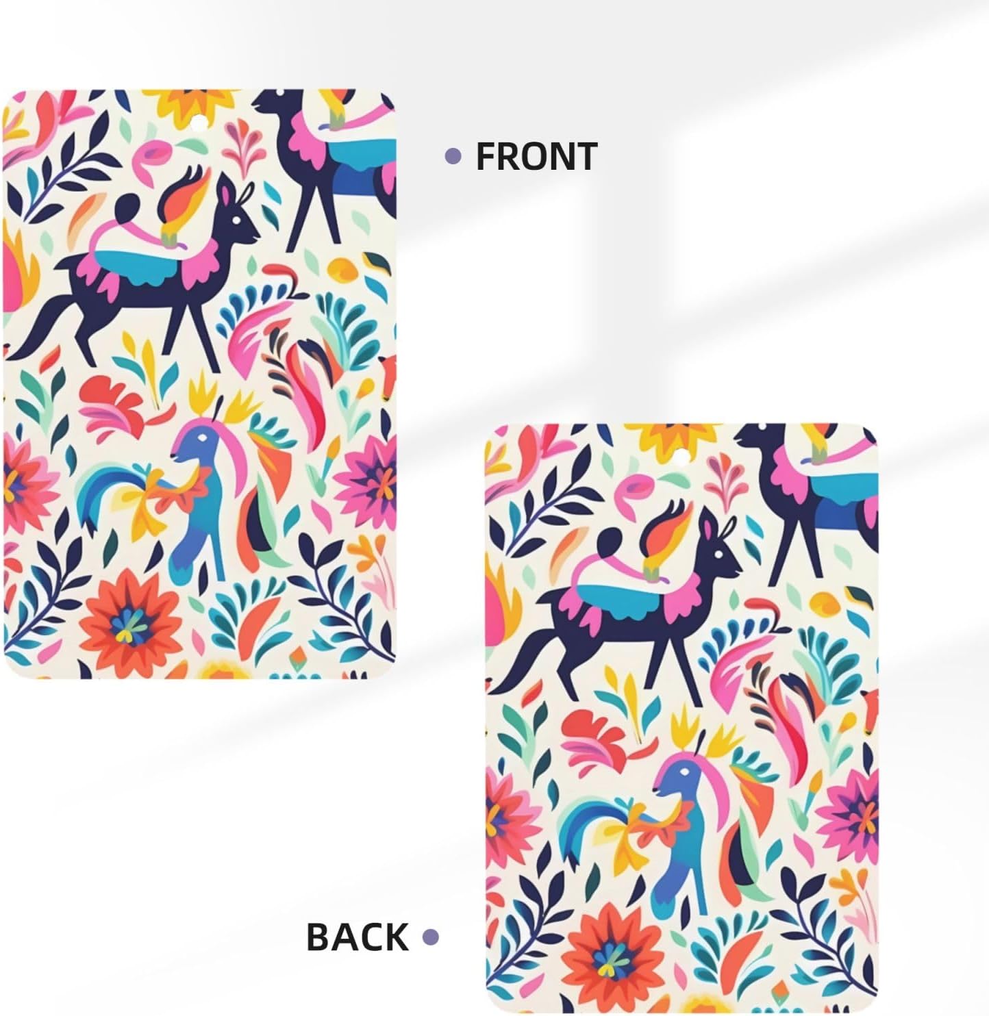 Car Air Freshener 24 PCS Mexican Otomi Animals Hanging Car Air Fresheners Auto Interior Decor Card Freshener Strong Scented Card Lavender Cars Scents for Office Bedroom Close Drawer Rectangle