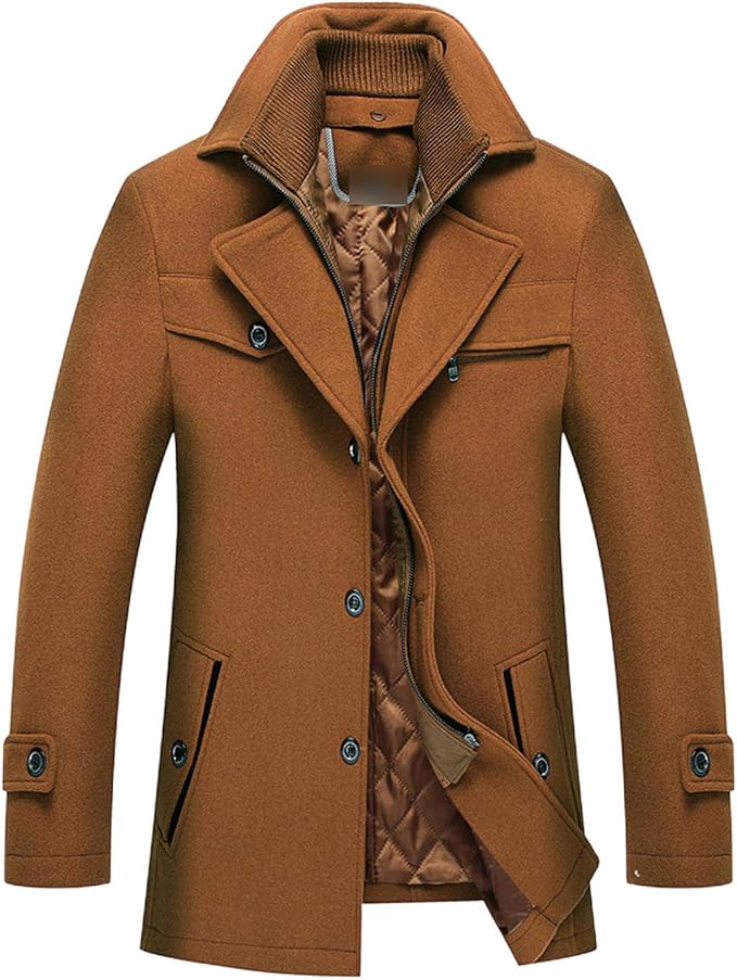 Overcoat Pardessus Laine Homme,Manteau en Laine pour Hommes Manteau pour Hommes Manteau en Laine 