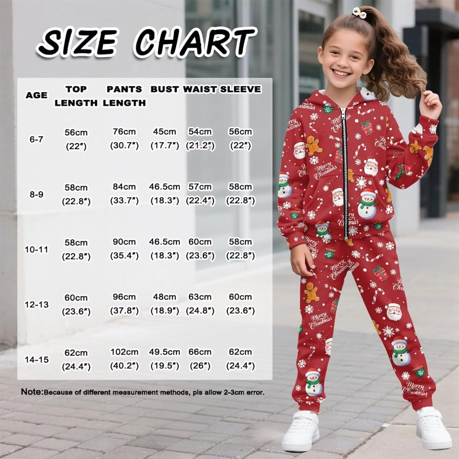 Coldinair 2 Piece Outfits for Girls Long Sleeve Full Zip Hoodie Casual Sweatshirt Kids Hip Hop Dance Tracksuit Set 6-15Y