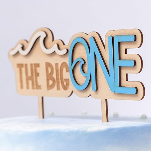 Miniatura 6 de The Big One - Decoración de madera para tarta, decoración de fiesta de primer o primer cumpleaños, decoración de fiesta de surfista, accesorios para