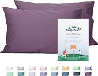 Vista 45 de Sunflower Juego de 2 fundas de almohada tamaño Queen, 100% algodón, 2 fundas de almohada Queen de 20 x 30 pulgadas, color ceniza, suaves