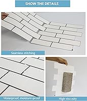 Vista 5 de SABONPOP 10 hojas de azulejos autoadhesivos para salpicaduras de cocina y baño, 12 x 12 pulgadas, adhesivo autoadhesivo con aspecto de mármol