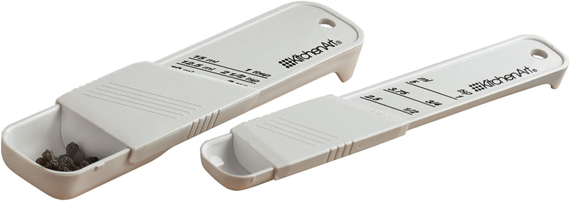 KitchenArt Adjust-A-Teaspoon and Tablespoon, White