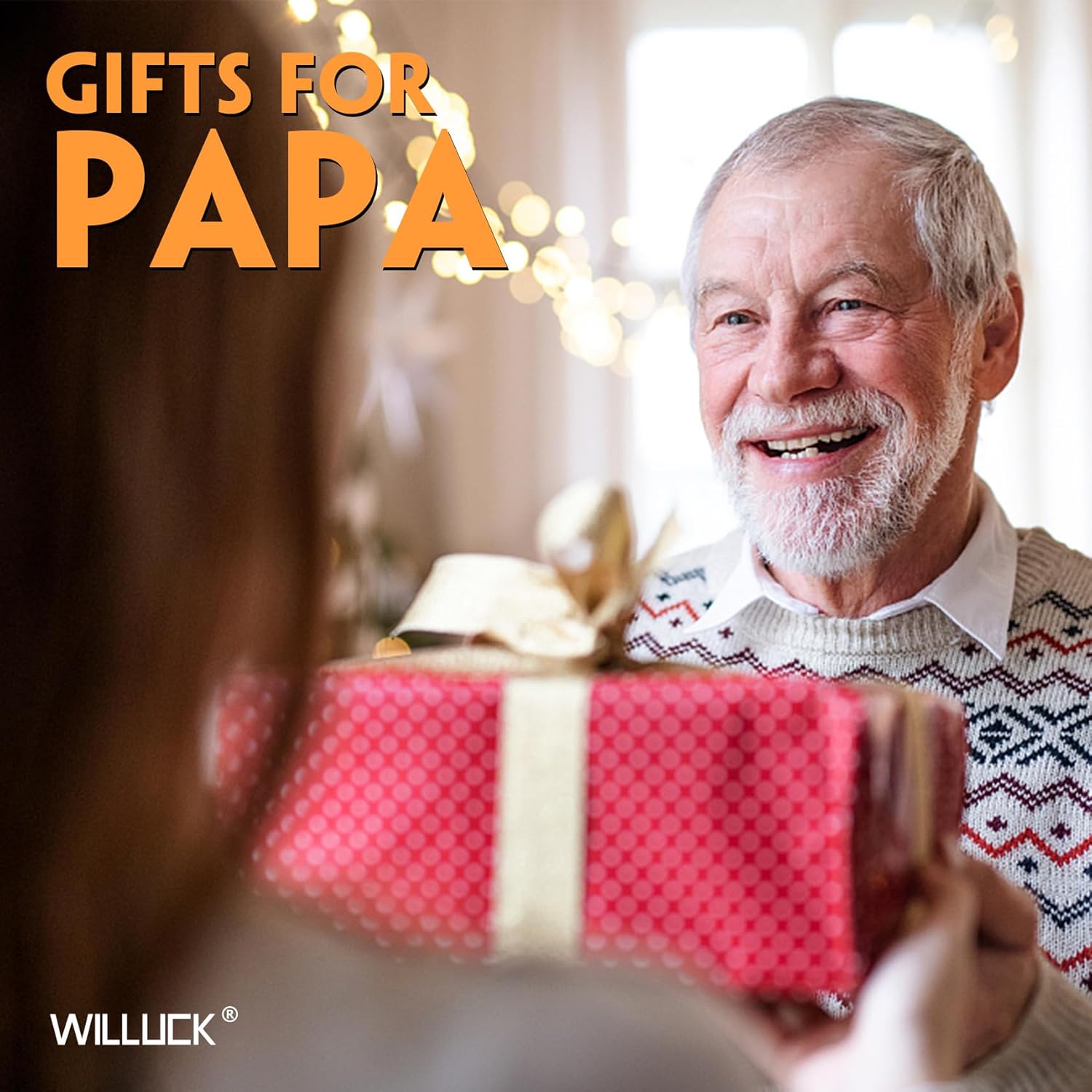 Papa Gifts - Christmas Practical Gifts for Papa, Best Papa Gifts - "WORLD'S BEST PAPA" 15 in 1 Multitool Hammer - Papa Gifts from Grandchildren - Fathers Day Birthday Gift Ideas for Papa