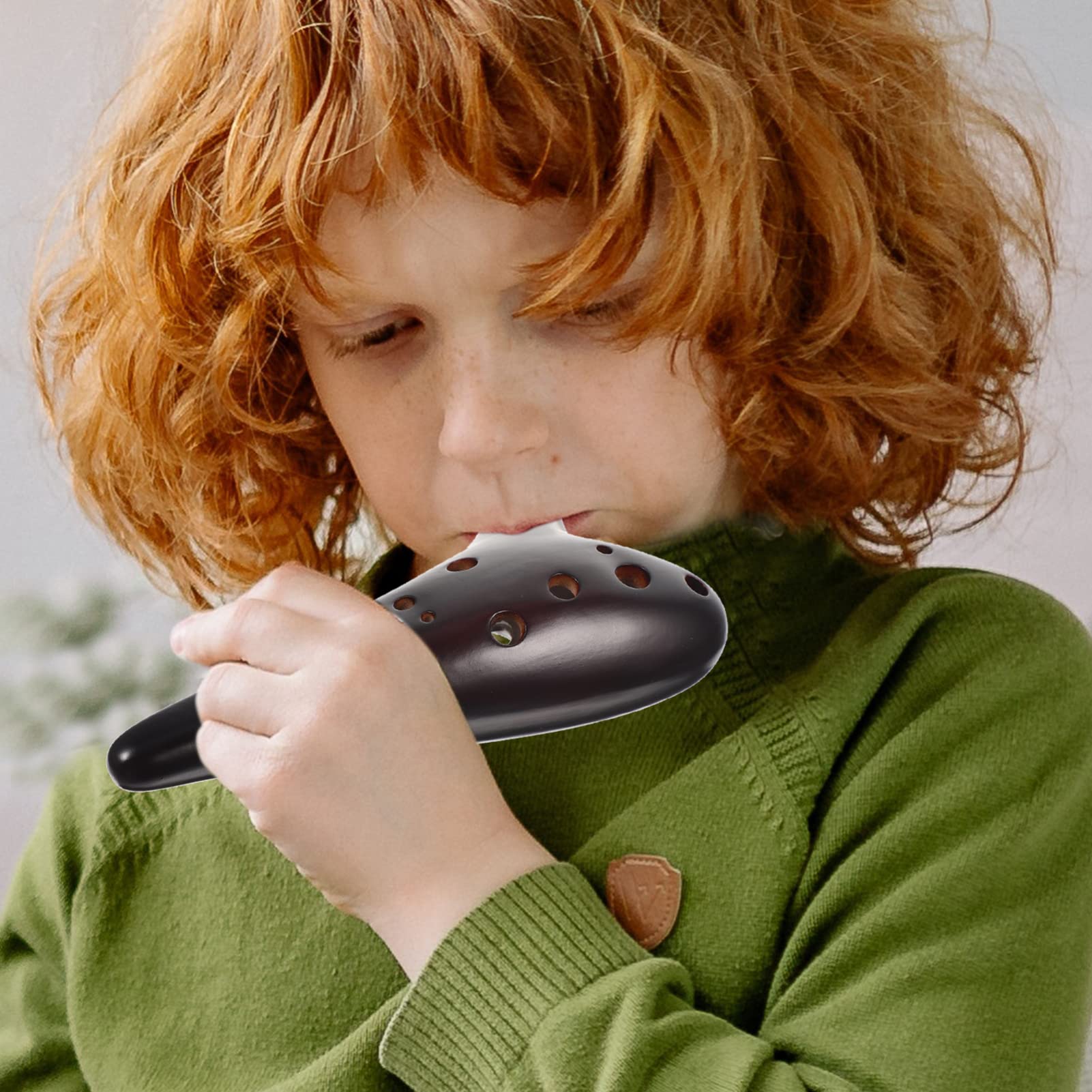 SUPVOX Ocarina Classica in Ceramica a 12 Fori, Facile da Imparare e Leggera, Custodia Inclusa per Principianti e Amanti della Musica
