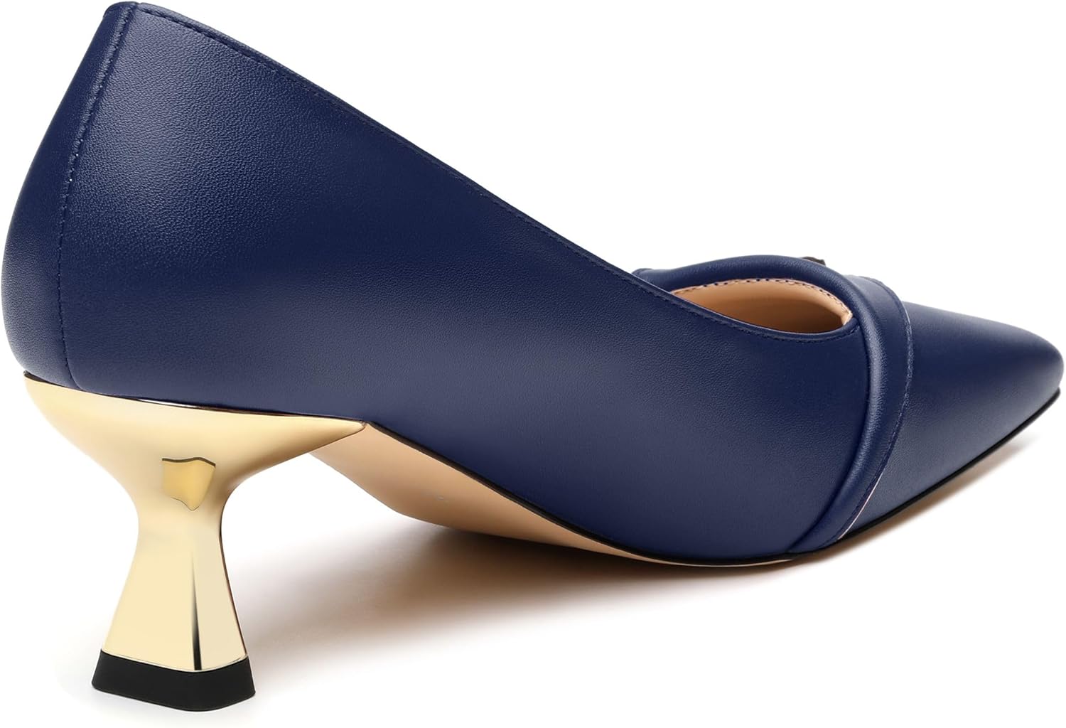 Women's Kitten Heels Square Toe Low Heel Pumps Closed Toe Patent Slip On Pumps Womens Work Dress Office Wedding Party Shoes 2 Inch - Image 7