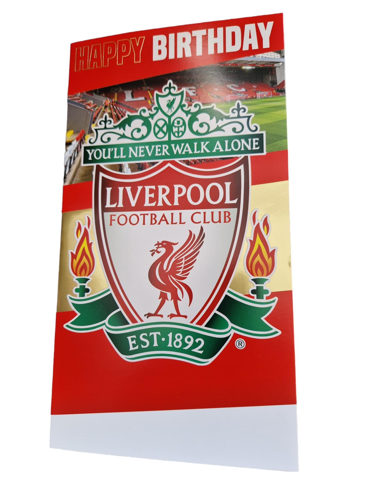 Liverpool Fc Personalised Birthday Card With Sticker Sheet