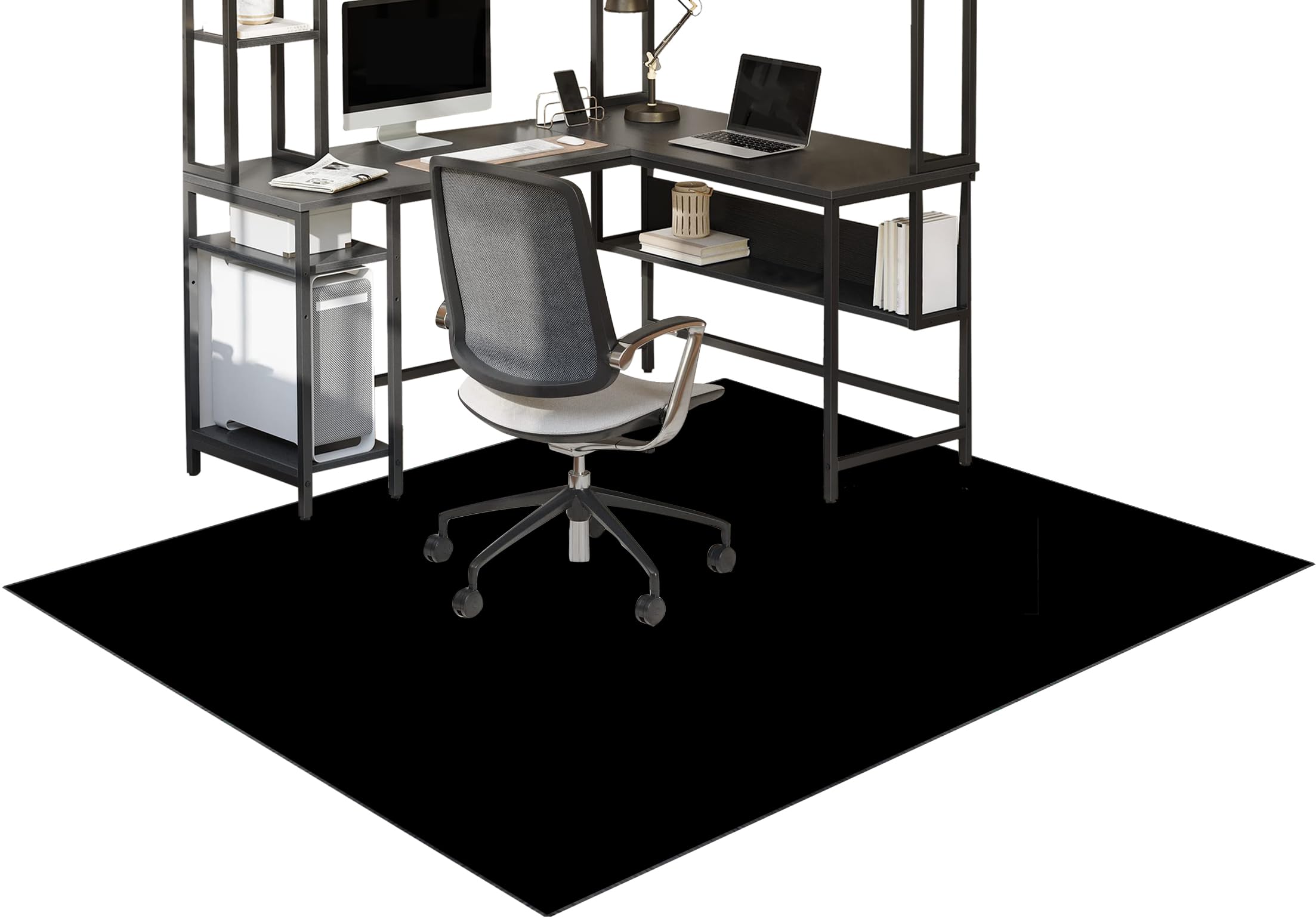 Fzamudng Office Chair Mat for Carpet, Heavy Duty Desk Chair Mat, Floor Protectors for Rolling Chairs, Computer Gaming Chair Mat, Non-slip Carpet Protector Chair Mat for Home and Office 200 x 230 cm