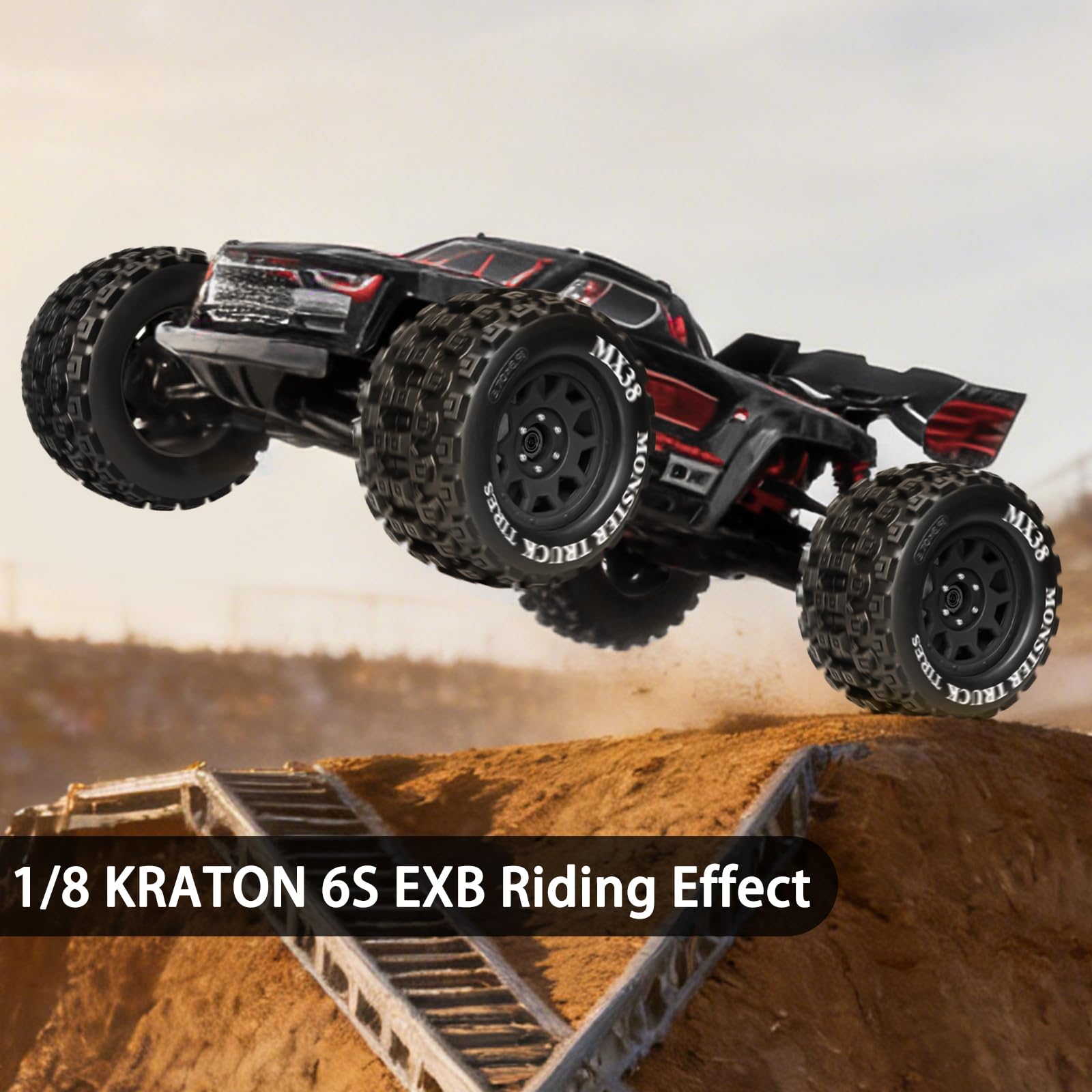 Amazon | LRFHL MX38 F/R 3.8インチ RCタイヤとホイール 1/8