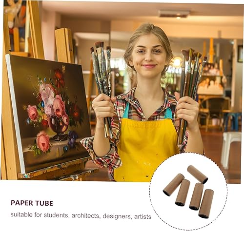 Miniatura 4 de Embalaje 5pcs Tubo Cartel Tubo de Cartel Tapas Resistente para Almacenamiento de Arte