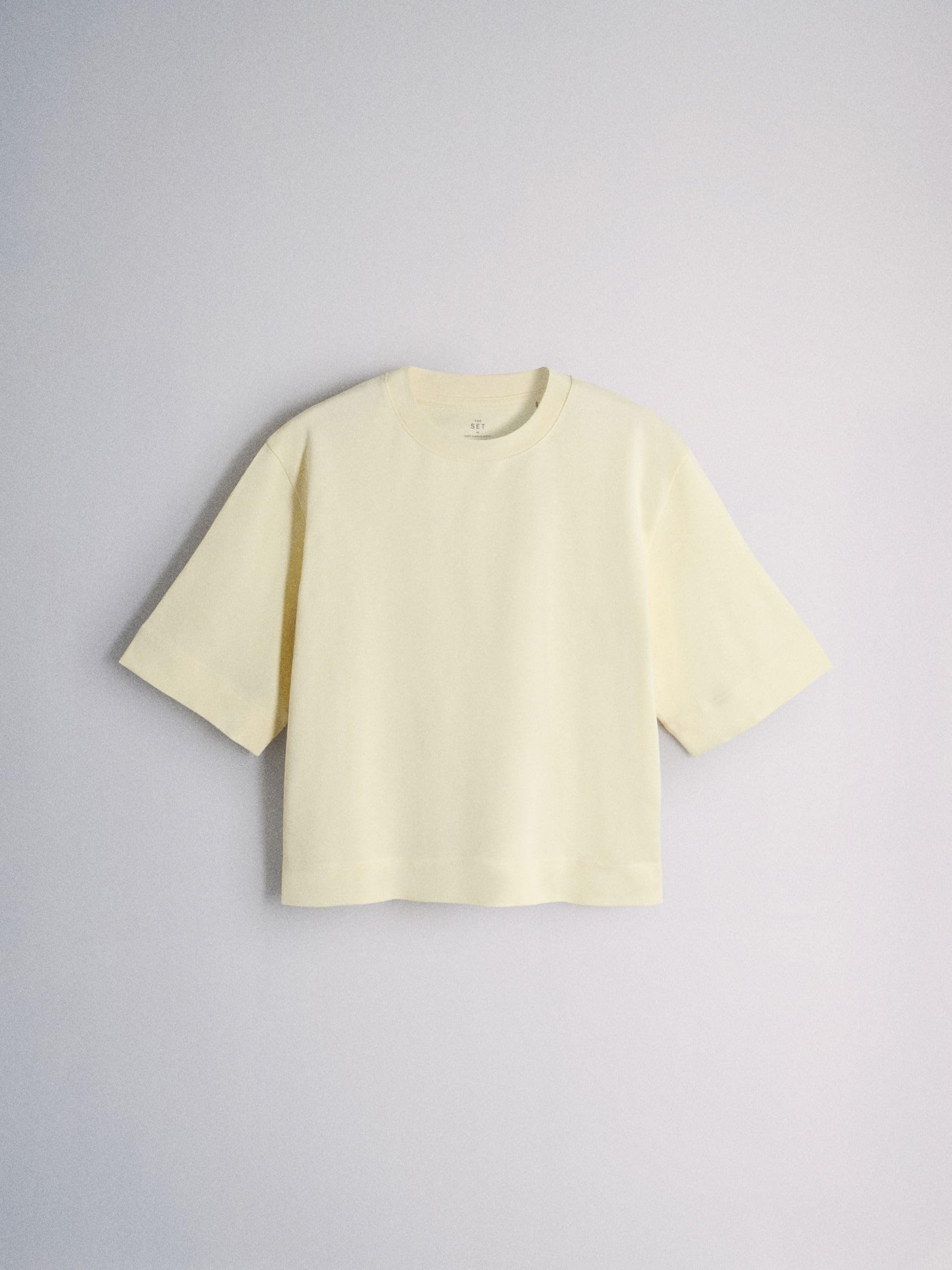 THE SET Damen t Schweres, kastiges T-Shirt, 4er-Pack