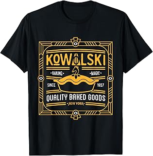 Unique 'Kowalski Fantastic Quality Baked Goods' Novelty T-Shirt