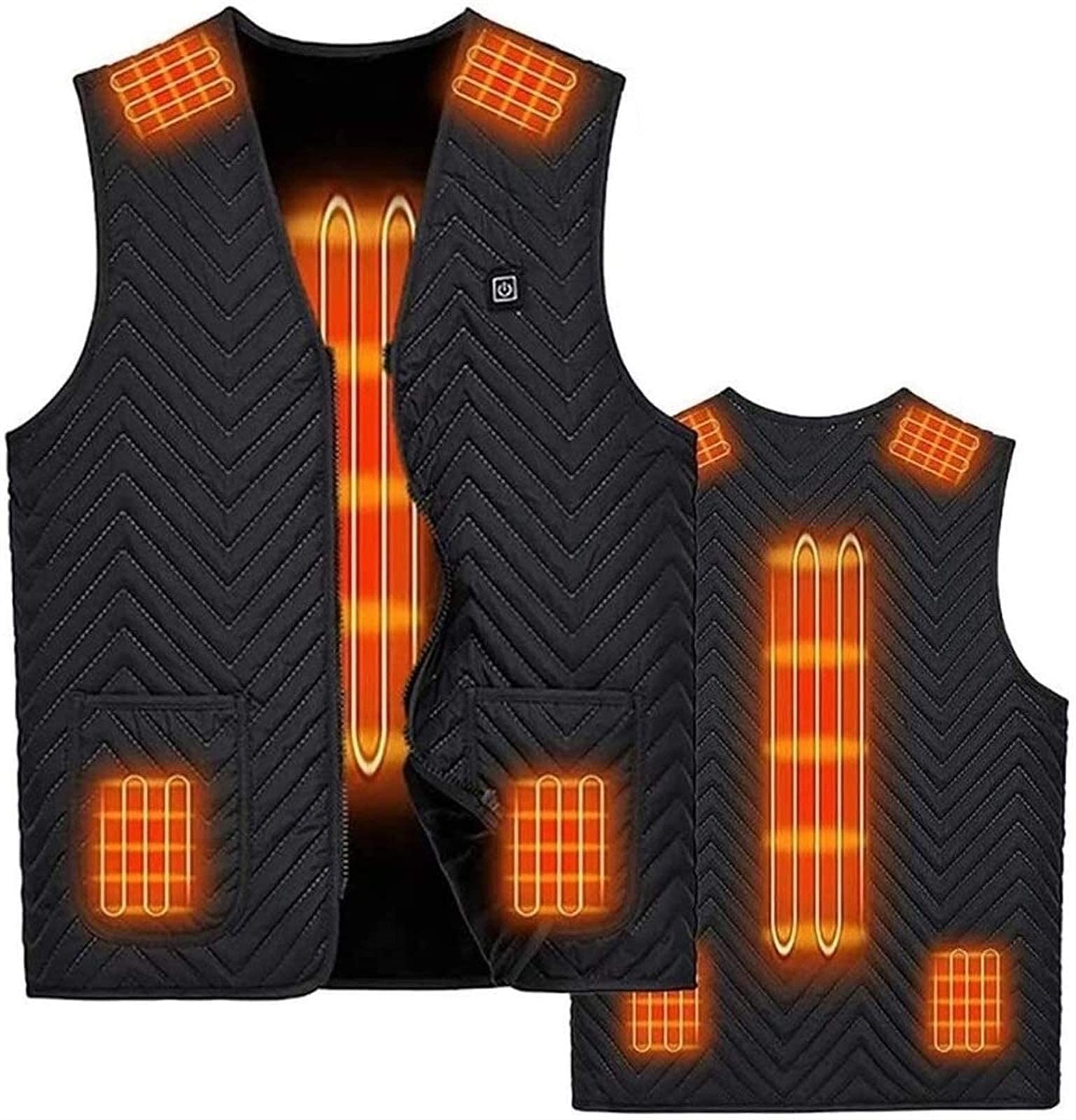 Gilet chauffé contre le vent et la pluie veste thermique USB taille 5XL