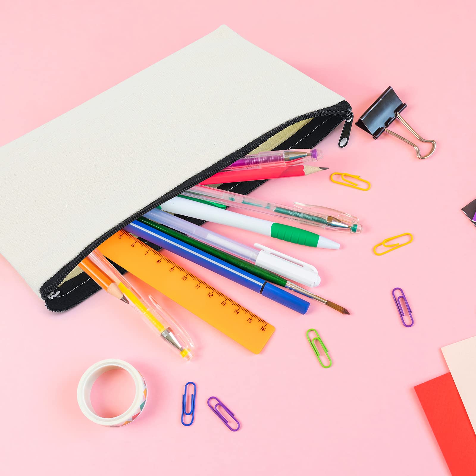 20 Sacchetti Di Tela Con Cerniera | Per Trucco, Accessori, Fai-da-te E Regali - Foto 7