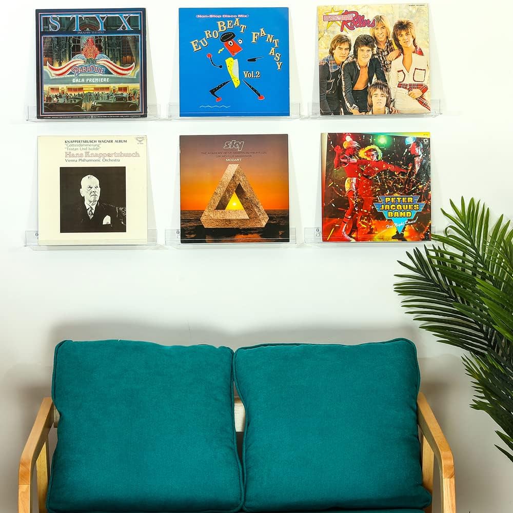 Lot De 2 étagères Murales Flottantes En Acrylique Transparent De 38,1