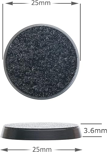 Miniatura 3 de EasyPegs Bases redondas de plástico texturizado de 098 pulgadas o juegos de mesa de juegos de guerra de 098 pulgadas 120 unidades