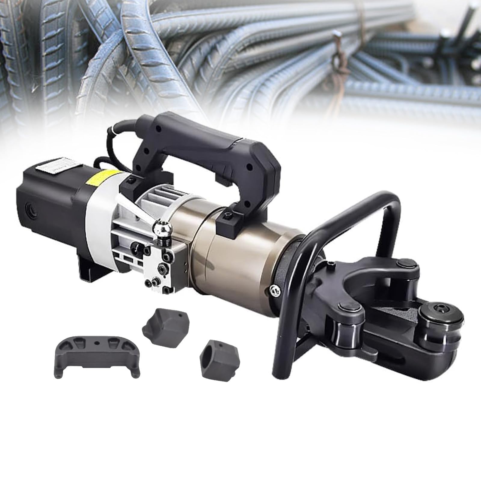 JKJZSALJ Electric Hydraulic Rebar Bender, 28Mm Hand Held Portable Tool, Bends Rebar In 5 Seconds For Construction And Diy Projects