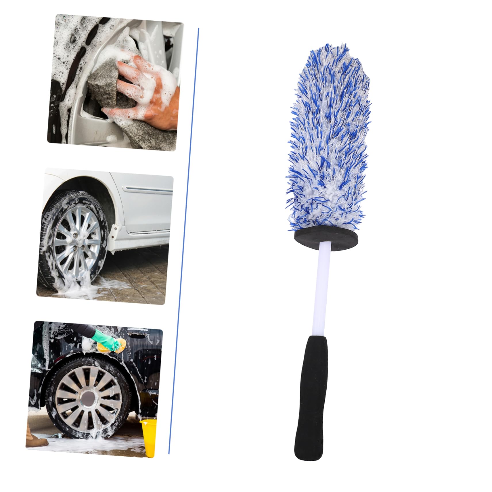 Cabilock 3 Pezzi Spazzola per Pulizia Cerchioni Auto Strumento Pulizia per Ruote Spazzole per Detailing Auto Materiale Facile da Usare e Riutilizzabile