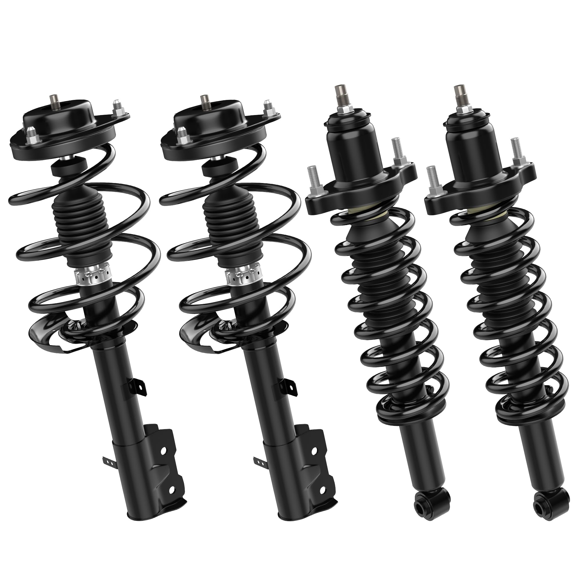 LEDKINGDOMUS Front Complete Strut Rear Shocks and Coil Spring Assembly Compatible with 2007-2012 Dodge Caliber, 2007-2014 Compass, 2007-2014 Patriot