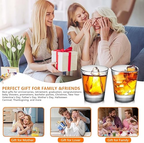 Miniatura 8 de OBTANIM Paquete de 18 vasos de chupito, juego de vasos de chupito transparente de 1.5 onzas con base pesada para bares, restaurantes, hogar