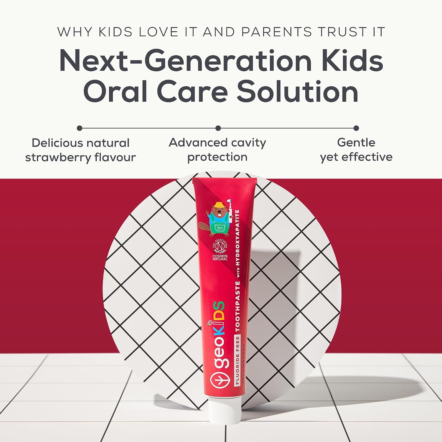 Georganics Fluoride Free Toothpaste Strawberry Kids & Baby 2.6fl oz (75ml) image 2