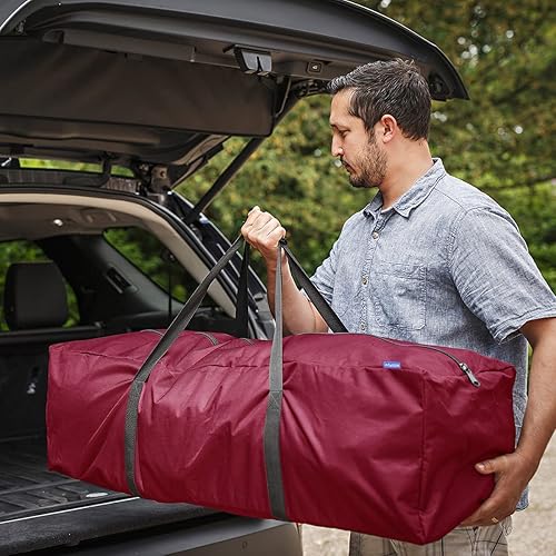 Miniatura 2 de INFANZIA Bolsa de almacenamiento para árbol de Navidad se adapta a árboles artificiales desmontados de hasta 75 pies contenedor duradero para árbol