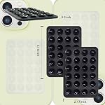 5PCS Silicone Suction Phone Case Mount,Non Slip Suction Cup Phone Mount,Hands-Free Accessories Holder for Selfies and Videos,Silicon Adhesive Stand Sticky for Cell (Pink, White)