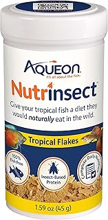Aqueon Nutrinsect Fish-Free Fish Food, Tropical Flakes, 1.59 oz