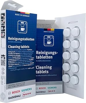 Bosch 00311969 Cleaning Tablets for Coffee Machine and Thermos Flask Pack of 10