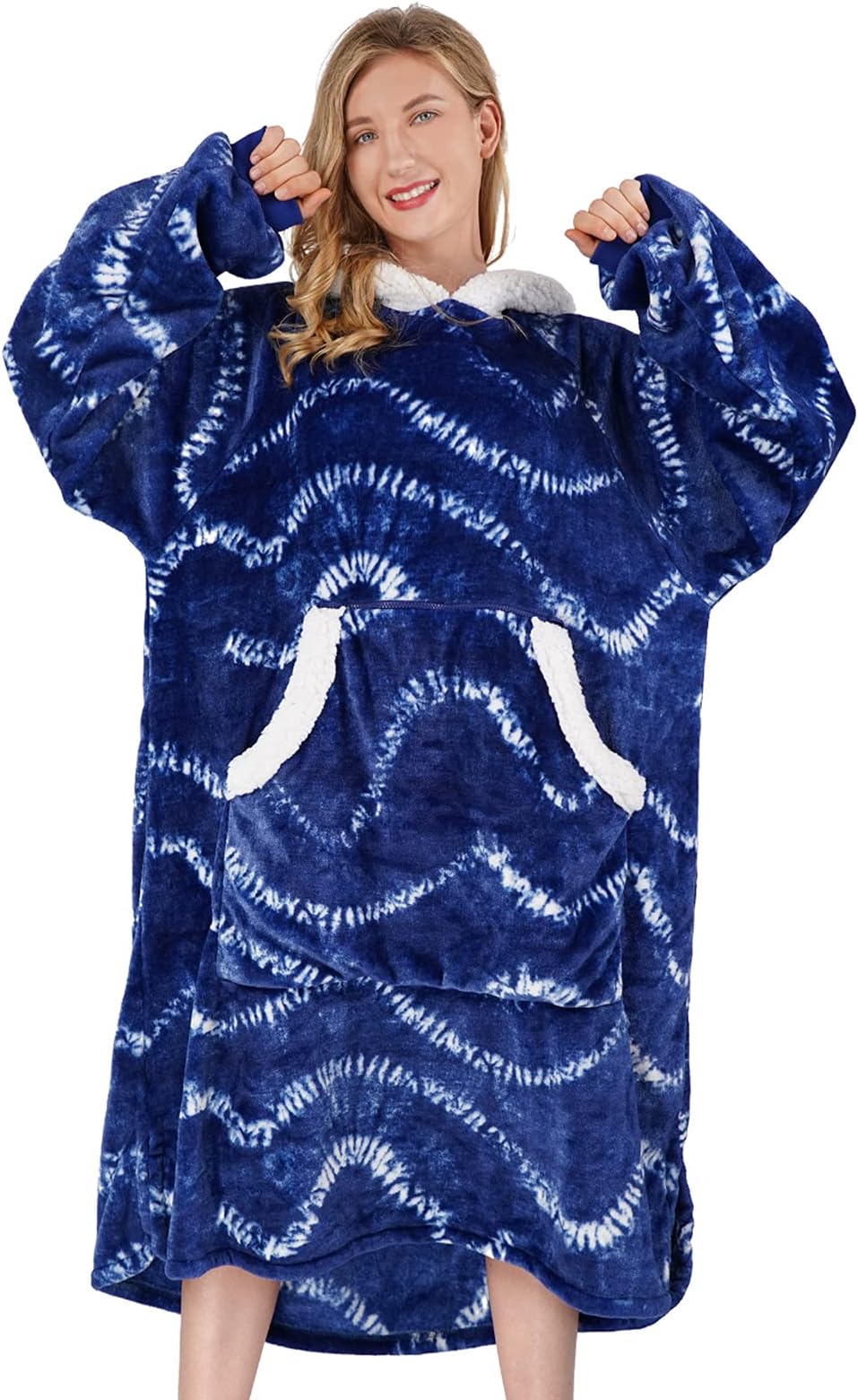WinthomeLight and Soft Blanket Hoodie for Women Men Adults Teens, Oversized Fleece Hoodie, One Size Fits AllOEKO-TEX STANDARD 100