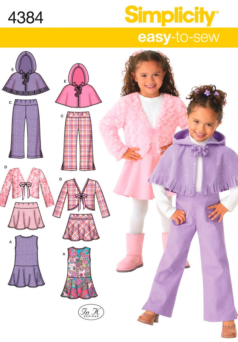 Simplicity Schnittmuster 4384 A für Kinderbekleidung