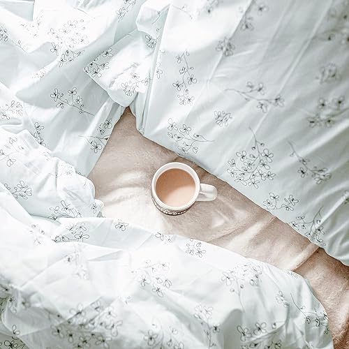 Miniatura 4 de Southshore Fine Living, Inc. Sweet Florals Collection, juego de sábanas de 4 piezas con bolsillo profundo de 14 pulgadas, fácil cuidado, sin