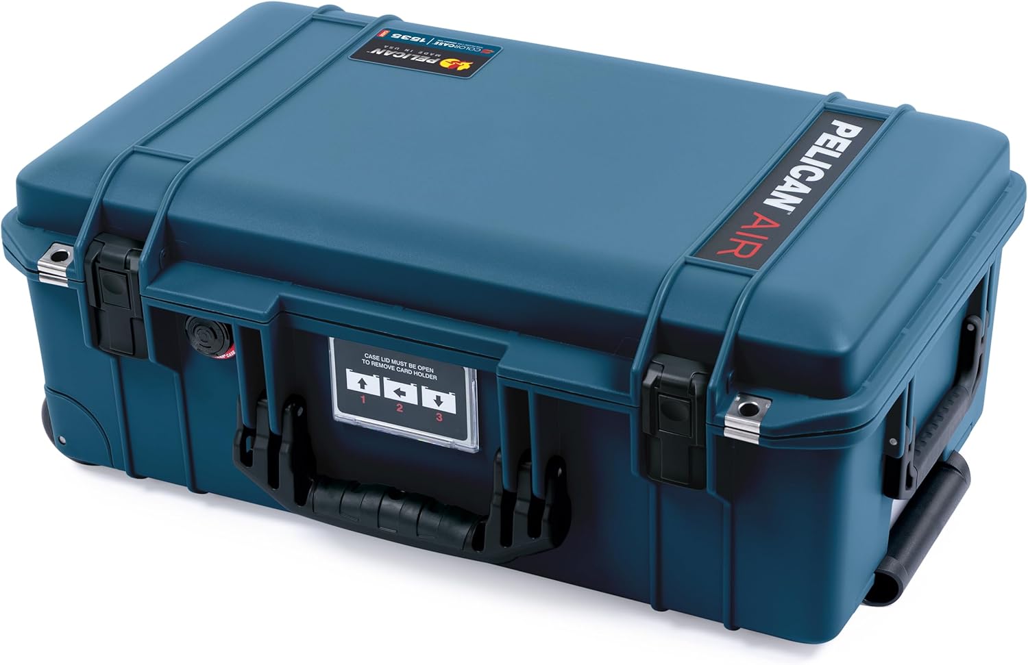 Pelican Deep Pacific 1535 Air Case with Black Handles - Comes with adjustable Grey Dividers & Mesh Lid Organizer